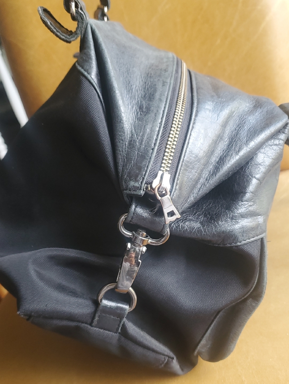 Vintage Rudsak Atelier Noir Shoulder Slouch Hobo Cargo Expandable Leather Bag - Picture 6 of 12